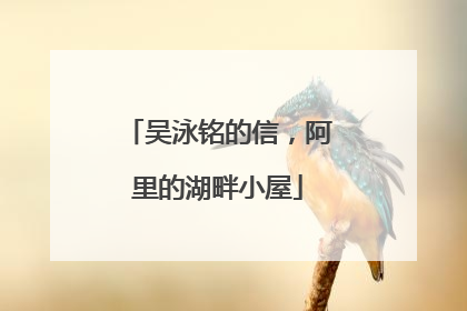 吴泳铭的信，阿里的湖畔小屋