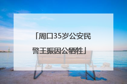 周口35岁公安民警王振因公牺牲