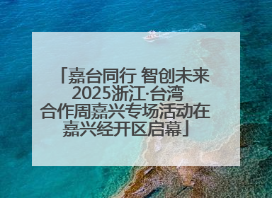 嘉台同行 智创未来 2025浙江·台湾合作周嘉兴专场活动在嘉兴经开区启幕