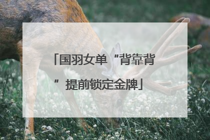 国羽女单“背靠背”提前锁定金牌
