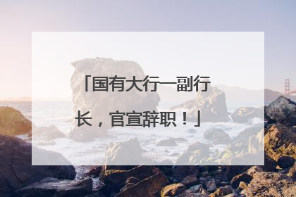 国有大行一副行长，官宣辞职！