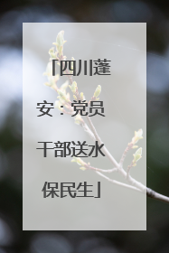 四川蓬安：党员干部送水保民生