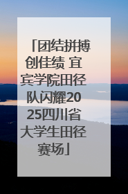 团结拼搏创佳绩 宜宾学院田径队闪耀2025四川省大学生田径赛场