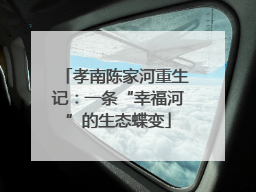 孝南陈家河重生记：一条“幸福河”的生态蝶变