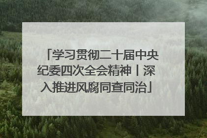 学习贯彻二十届中央纪委四次全会精神丨深入推进风腐同查同治