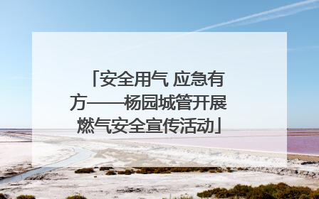 安全用气 应急有方——杨园城管开展燃气安全宣传活动