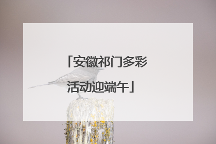 安徽祁门多彩活动迎端午
