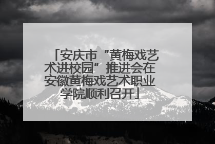 安庆市“黄梅戏艺术进校园”推进会在安徽黄梅戏艺术职业学院顺利召开