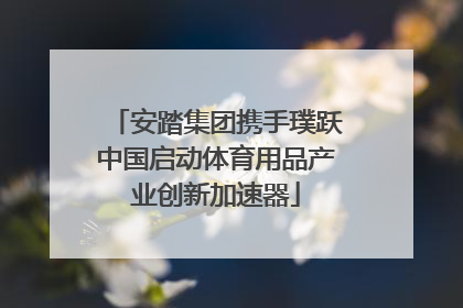安踏集团携手璞跃中国启动体育用品产业创新加速器