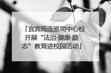 宜宾筠连巡司中心校开展“法治·健康·励志”教育进校园活动