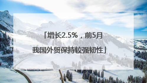 增长2.5%，前5月我国外贸保持较强韧性
