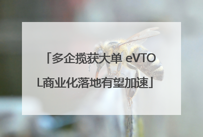 多企揽获大单 eVTOL商业化落地有望加速
