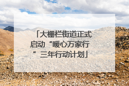 大栅栏街道正式启动“暖心万家行”三年行动计划