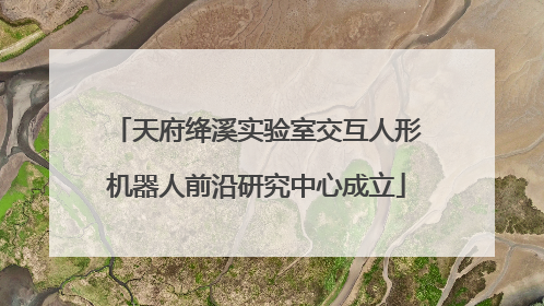 天府绛溪实验室交互人形机器人前沿研究中心成立