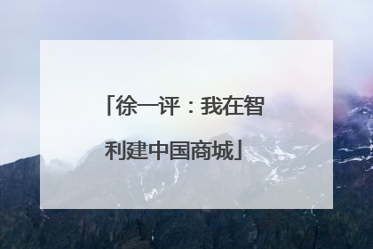 徐一评：我在智利建中国商城