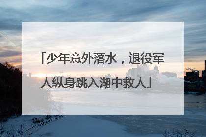 少年意外落水，退役军人纵身跳入湖中救人
