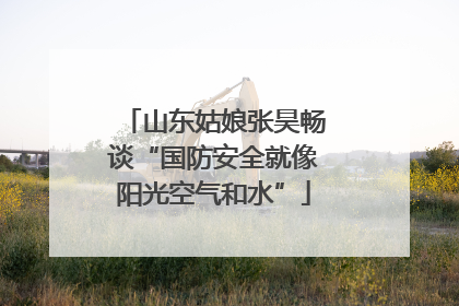 山东姑娘张昊畅谈“国防安全就像阳光空气和水”