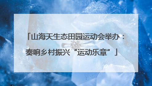 山海天生态田园运动会举办：奏响乡村振兴“运动乐章”