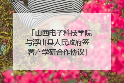 山西电子科技学院与浮山县人民政府签署产学研合作协议