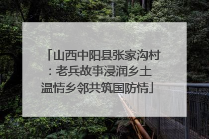 山西中阳县张家沟村：老兵故事浸润乡土 温情乡邻共筑国防情