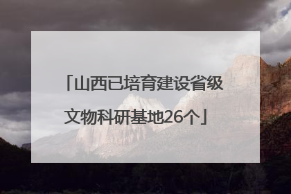 山西已培育建设省级文物科研基地26个