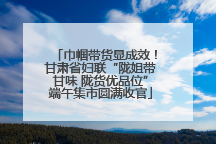 巾帼带货显成效！甘肃省妇联“陇姐带甘味 陇货优品位”端午集市圆满收官