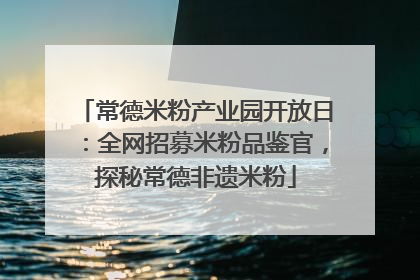 常德米粉产业园开放日：全网招募米粉品鉴官，探秘常德非遗米粉
