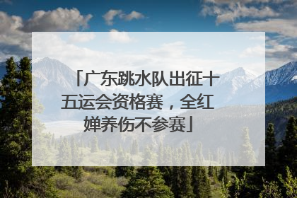 广东跳水队出征十五运会资格赛，全红婵养伤不参赛