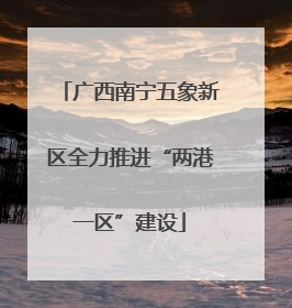 广西南宁五象新区全力推进“两港一区”建设
