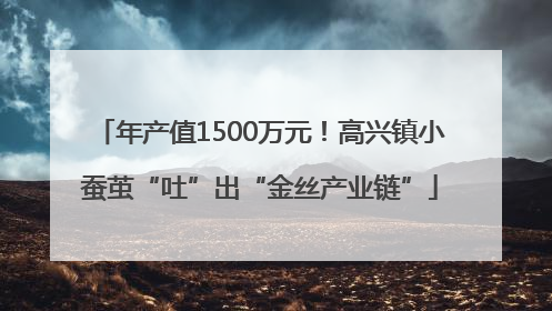 年产值1500万元！高兴镇小蚕茧“吐”出“金丝产业链”