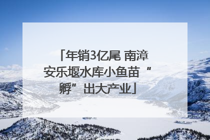 年销3亿尾 南漳安乐堰水库小鱼苗“孵”出大产业