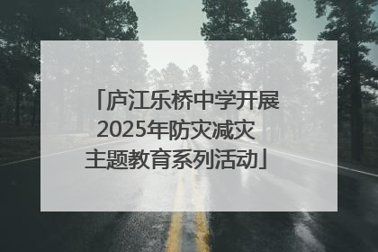 庐江乐桥中学开展2025年防灾减灾主题教育系列活动