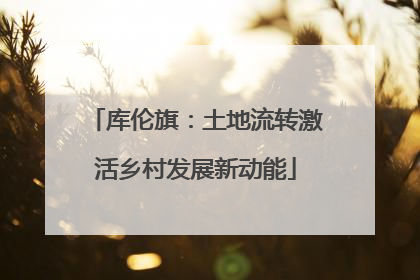 库伦旗：土地流转激活乡村发展新动能