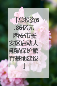 总投资6.86亿元 西安市长安区启动大熊猫保护繁育基地建设