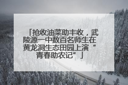 抢收油菜助丰收，武陵源一中数百名师生在黄龙洞生态田园上演“青春助农记”