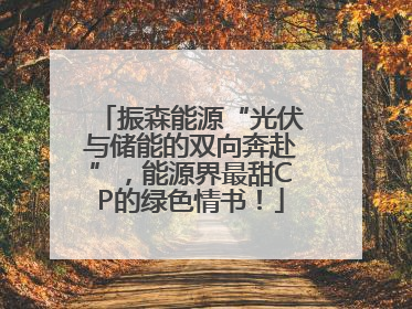 振森能源“光伏与储能的双向奔赴”，能源界最甜CP的绿色情书！