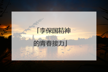 李保国精神的青春接力