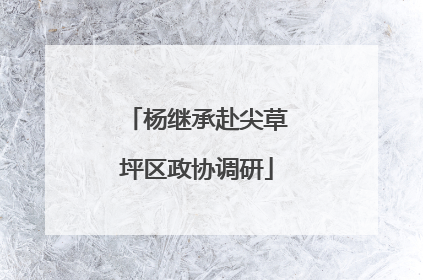 杨继承赴尖草坪区政协调研
