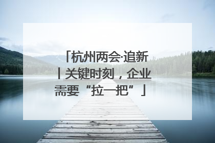 杭州两会·追新丨关键时刻，企业需要“拉一把”