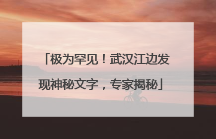 极为罕见！武汉江边发现神秘文字，专家揭秘