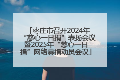 枣庄市召开2024年“慈心一日捐”表扬会议暨2025年“慈心一日捐”网络募捐动员会议