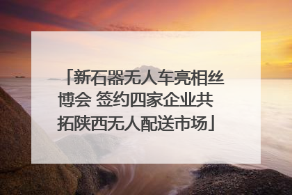 新石器无人车亮相丝博会 签约四家企业共拓陕西无人配送市场