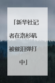 新华社记者在洛杉矶被催泪弹打中