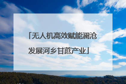 无人机高效赋能澜沧发展河乡甘蔗产业