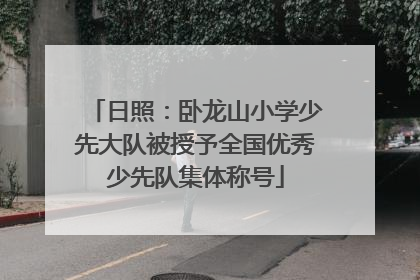 日照：卧龙山小学少先大队被授予全国优秀少先队集体称号