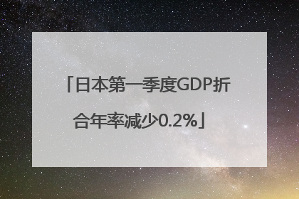 日本第一季度GDP折合年率减少0.2%