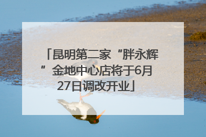 昆明第二家“胖永辉”金地中心店将于6月27日调改开业