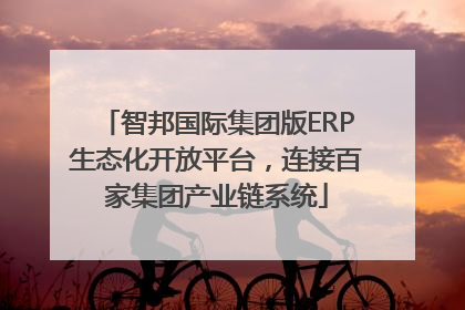 智邦国际集团版ERP生态化开放平台，连接百家集团产业链系统