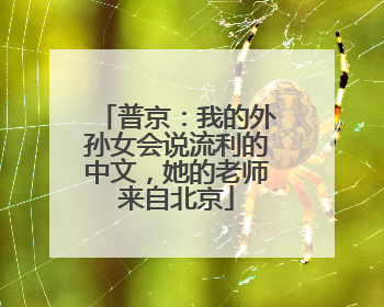 普京：我的外孙女会说流利的中文，她的老师来自北京