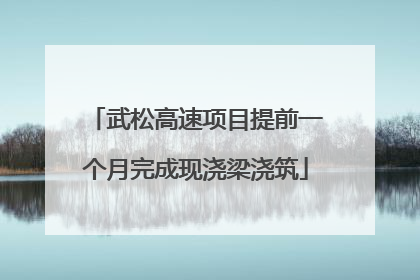 武松高速项目提前一个月完成现浇梁浇筑